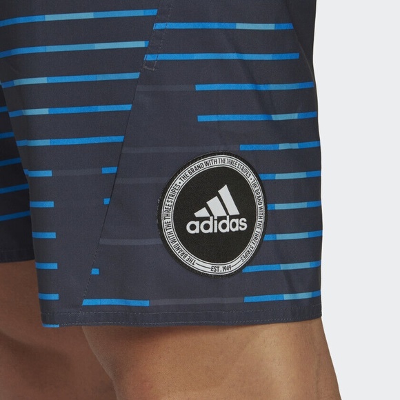 Adidas Mens Swim Shorts Melbour Tech CL HA0366 Blue Inseam 8" Size 32 - Picture 2 of 9